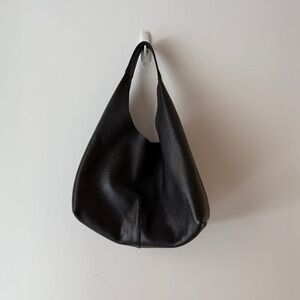 Elegant Black Leather Hobo Bag